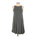 Old Navy Casual Dress - A-Line Crew Neck Sleeveless: Green Print Dresses - Women's Size X-Small