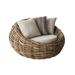 Birch Lane™ Aralia Patio Chair w/ Cushions Wicker/Rattan in Brown/Gray | 30.75 H x 51 W x 51 D in | Wayfair FBCC528A92714747BE2679EEAFA058F3