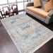 Gray 0.27 in Indoor Area Rug - Bungalow Rose Crayton Oriental Ivory/Blue Area Rug Polyester | 0.27 D in | Wayfair E0CA910271F44F3BB71432BC7DF368B9