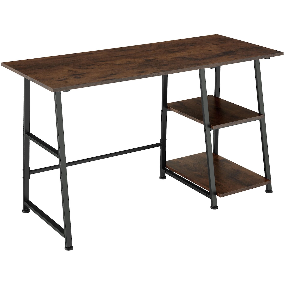 tectake Schreibtisch Paisley 120x50x73,5cm Industrial Holz Dunkel, Rustikal Image