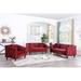 Rosdorf Park Charlotte Navy Blue 3-Piece Living Room Set, Sofa, Loveseat&Chair Microfiber/Microsuede in Red/Black | 31 H x 75 W x 31 D in | Wayfair Living Room Sets