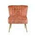 Slipper Chair - Everly Quinn Solarte 26" W Tufted Velvet Slipper Chair Velvet in Brown/Orange/Yellow | 32 H x 26 W x 30 D in | Wayfair