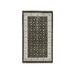 Shahbanu Rugs Eerie Black Super Fine Weave Natural Wool Hand Knotted Herati All Over Fish Mahi Design 250 KPSI Rug (3'0" x 5'3")