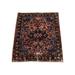 Shahbanu Rugs Light Red Antique Persian Mohajeran Sarouk Full Pile Soft and Clean Pure Wool Hand Knotted Mat Rug (2'1" x 2'7")