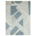 Shahbanu Rugs Stone Blue, Hand Knotted Geometric Art Nouveau Collection, Wool, Oriental Rug (9'2" x 12'0") - 9'2" x 12'0"