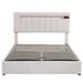 Upholstered Storage Velvet Bed Queen Size Bluetooth Player USB