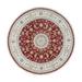 Shahbanu Rugs Burgundy Red Nain Center Medallion Flower Design 250 KPSI Soft Wool Hand Knotted Round Oriental Rug (8'0" x 8'0")