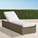 Ashby Chaise with Cushions in Putty Finish - Colome Tile Indigo - Frontgate