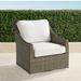 Ashby Swivel Lounge Chair with Cushions in Putty Finish - Classic Linen Bleu - Frontgate