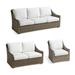 Ashby Seating Replacement Cushions - Corner Chair, Custom Sunbrella Rain, Rain Resort Stripe Dove - Frontgate