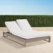 Palermo Double Chaise Lounge with Cushions in Dove Finish - Cedar, Standard - Frontgate