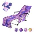 RABBITH Gradient Beach Chaise Lounge Chair Cover with Side Pockets Quick Dry Bath Towel