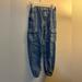 American Eagle Outfitters Jeans | Nwot American Eagle High-Waisted Denim Jogger Size 000 | Color: Blue | Size: 000
