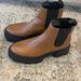 Zara Shoes | Brown Zara Lug Sole Chelsea Boot. Worn Once, In Great Condition. Size 37 | Color: Brown | Size: 6.5