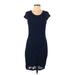 Vero Moda Casual Dress - Sheath: Blue Jacquard Dresses - Women's Size Medium