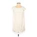 Beach by Exist Casual Dress - Shift Scoop Neck Short sleeves: Ivory Print Dresses - Women's Size Small