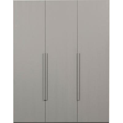 Garderobenschrank WOOOD "Rens", grau, B:165cm H:210cm T:58cm, Holzwerkstoff, Schränke, aus Nussbaum-Dekor, viel Stauraum, Höhe 210 cm Image