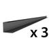 Proslat 8 ft. PROCORE+ PVC Carbon Fiber Slatwall Side Trim (3-Pack)