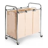 Seville Classics Commercial Chrome-Plated Laundry Sorter