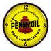 Collectable Sign & Clock Pennzoil Backlit Wall Clock