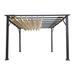 Paragon Outdoor 11 x 16 ft. Soft Top Aluminum Pergola (Grey Frame / Sand Canopy)