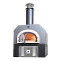 Chicago Brick Oven 38" x 28" Hybrid Countertop Natural Gas / Wood Pizza Oven with Skirt (Silver Vein - Residential)