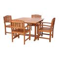 All Things Cedar 5-Piece Butterfly Extension Table Dining Chair Set