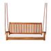 All Things Cedar Teak Swing with White Cushions