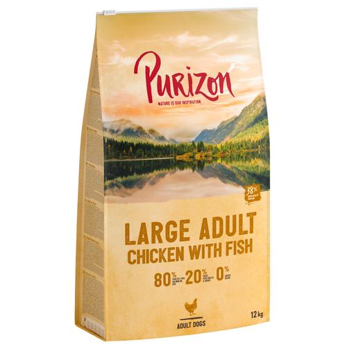 Purizon Large Adult Huhn & Fisch - getreidefrei - Sparpaket: 2 x 12 kg