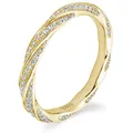 DEZO-Alliance Moissanite en argent regardé 925 plaqué or jaune 14 carats pour femme matiques