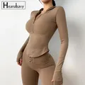 Veste de sport amincissante à manches longues pour femmes manteau de yoga élastique collants de