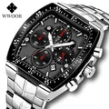 WWOOR – montre de sport à Quartz pour homme étanche chronographe de luxe avec Date automatique