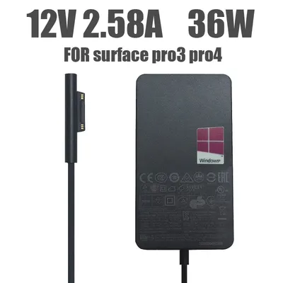 12V 2.58A 36W chargeur de batterie pour Microsoft Surface Pro 3 Pro 4 core i5 i7 1631 1724 1625