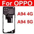 Boîtier de cadre moyen pour OPPO A94 4G 5G couvercle de lunette de cadre moyen avec bouton latéral