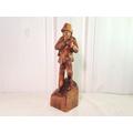 Vintage Holzhacker Figur 34cm Holz Geschnitzt Handarbeit Vintage Mann Holzfigur Holz Skulptur Holzskulptur