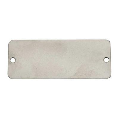 C.H. HANSON 43112 Blank Tag, Stainless Steel, 3/4 in H x 1 3/4 in W, Silver,