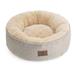 Cat Beds for Indoor Cats Small Dog Bed Cuddler Dog Beds Calming Dog Bed Donut Soft Anxiety Cozy Pet Beds Puppy Bed for Small/Medium Dogs Washable Round in Beige Color WINDRACING PET