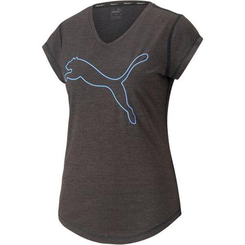 PUMA Damen Shirt Train Favorite Heather Cat, Größe XS in Schwarz