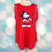 Disney Tops | Disney Mickey Mouse Women’s Tank Top Shirt Size L | Color: Black/Red | Size: L