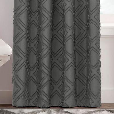 Rexford Curtain Panel, 42 x 63, Charcoal