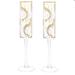 Lilly Pulitzer Dining | Lilly Pulitzer Mermaids Cove 2-Piece Champagne Glass Set Flutes Gold Coastal Nwt | Color: Gold | Size: Set Of 2