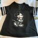 Disney Tops | Disney Mickey Mouse Skeleton Black Jersey Top/Shirt. Women's 3x V-Neck. Nwt. | Color: Black/White | Size: 3x