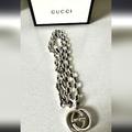 Gucci Jewelry | Gucci Necklace 925 Sterling Silver 16inches | Color: Green/Silver | Size: Os