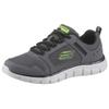 Sneaker SKECHERS "TRACK-KNOCKHILL", Herren, Gr. 45, grau (grau, schwarz), Leder, Textil, sportlich, Schuhe, mit gepolsterter Innensohle, Freizeitschuh, Halbschuh, Schnürschuh