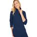 Blair Women's Better than Basic Everyday Quarter Zip Top - Blue - XL - Womens