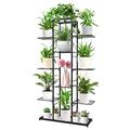 VASZOLA 10 Tier 14 Potted Metal Plant Stand for Indoor Plants Multiple, Plant Shelf Indoor Outdoor Plant Stands Rack Holders Display for Patio Garden Corner Balcony (10 Tier Rectangular Black)