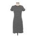 Old Navy Casual Dress - Shift: Black Stripes Dresses - Women's Size Small