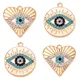 Pendentif rond Love SAF's Eye pour couple breloque en alliage biscuits collier et bracelet bijoux