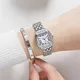 Montres carrées de luxe pour femmes montres-bracelets à quartz bracelet en alliage d'or horloge à