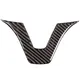 Autocollant d'emblème de volant intérieur en fibre de carbone adapté pour Mercedes Classe C W204
